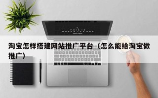 周口淘宝怎样搭建网站推广平台（怎么能给淘宝做推广）